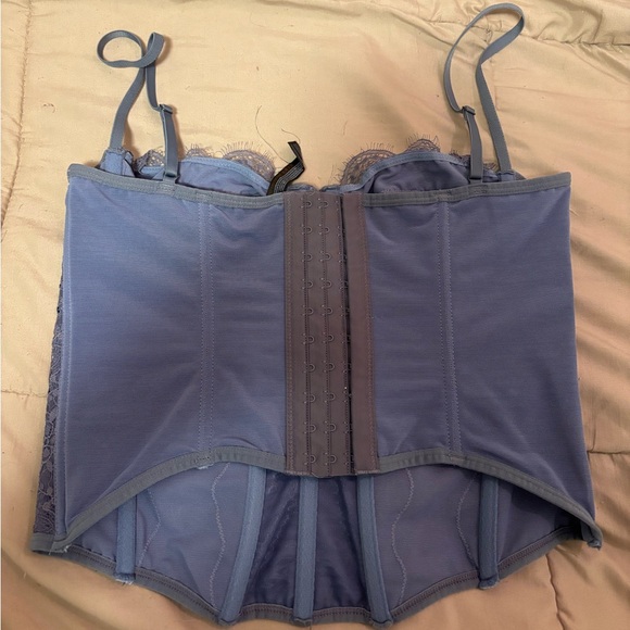 urban outfitters out from under modern love blue corset top - Picture 3 of 4